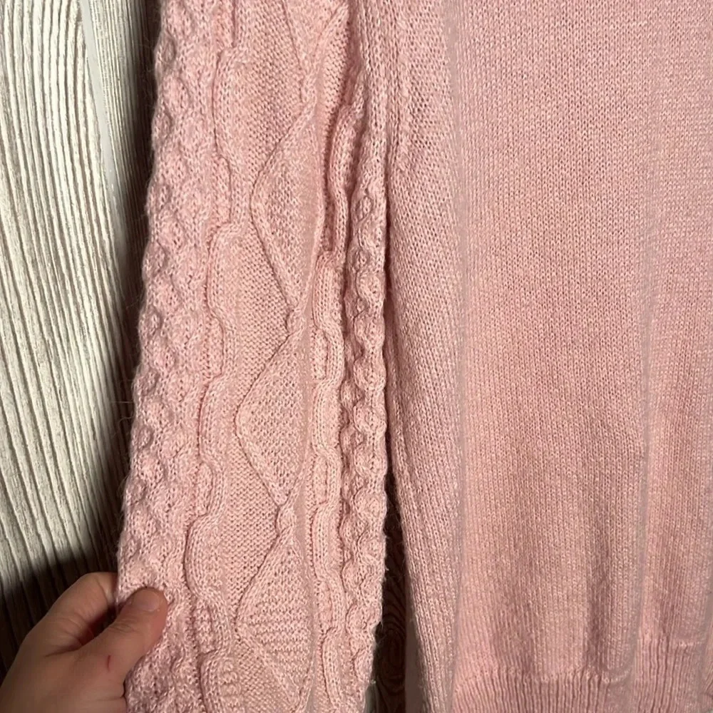 Rebecca Minkoff Light Pink Knit Pullover Sweater Wool Blend Size Large